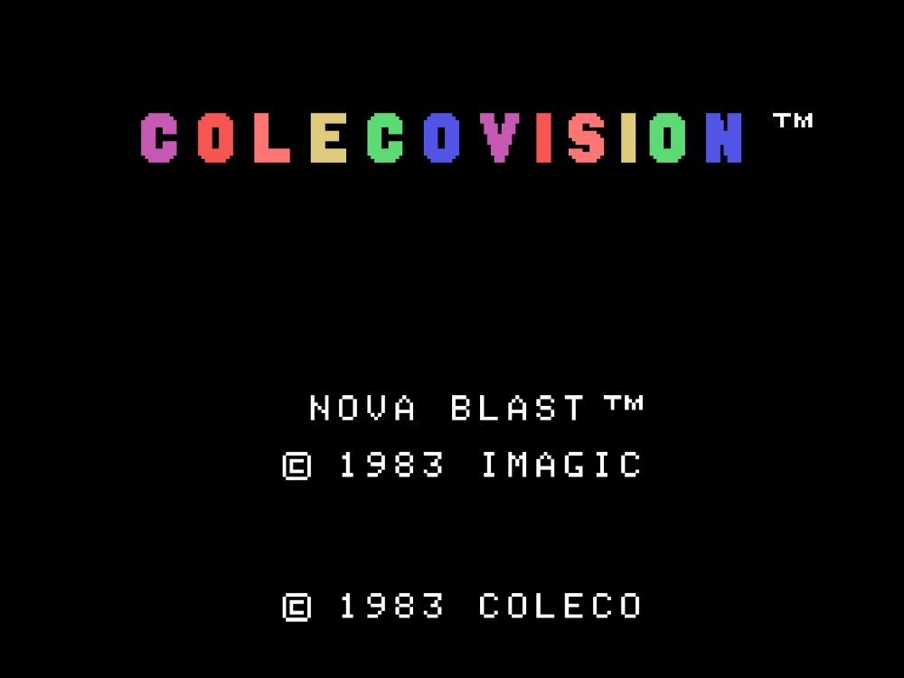 Title Screen of Nova Blast for Colecovision